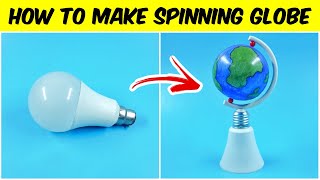 How to Make a Globe at Home  DIY Light Bulb Craft Ideas [upl. by Cleland]