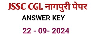 JSSC CGL NAGPURI ANSWER KEY [upl. by Ojytteb]