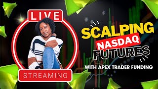 LIVE Scalping Nasdaq Futures with Apex Trader Funding Accounts [upl. by Akinhoj]