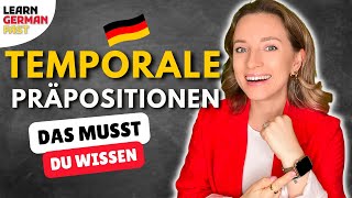 In 10 Minuten leicht erklärt 🇩🇪IN VOR NACH GEGEN  Temporale Präpositionen  Learn German Fast [upl. by Adriene550]