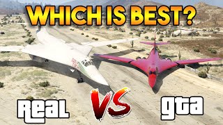 GTA 5 ALKONOST VS REAL TU160  BOMBER PLANE WHICH IS BEST [upl. by Zachar]