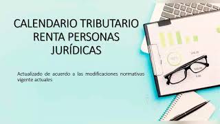 Calendario Tributario Renta año gravable 2019 Personas Jurídicas [upl. by Ailerua]