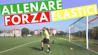 Lallenamento della Forza nel Calcio  Esercizi con resistenza elastica Stroops [upl. by Maltz]