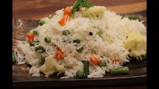 Simple Vegetable Pulao  Sanjeev Kapoor Khazana [upl. by Erbma]