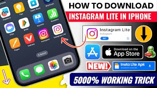 How To Download Instagram Lite in iPhone  Instagram Lite Download in iPhone  InstaLite Install iOS [upl. by Aliuqahs]