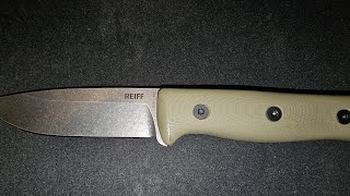 Reiff Knives F4 Bushcrafter in CPM 3V [upl. by Meirrak868]