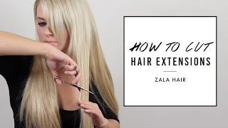 How to Cut Hair Extensions to Blend  ZALA Hair [upl. by Volnak377]