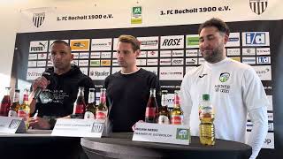 Pressekonferenz nach dem RegionalligaSpiel 1 FC Bocholt  FC Gütersloh [upl. by Kirimia952]