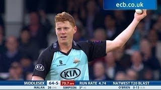 Kevin OBrien stunning catch  Surrey v Middlesex Panthers  highlights [upl. by Fisch]