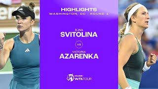 Elina Svitolina vs Victoria Azarenka  2023 Washington DC Round 1  WTA Match Highlights [upl. by Harland]