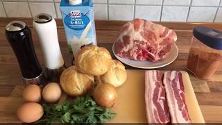 001  Oberpfälzer Schweinebraten in Biersoße mit Semmelknödel und Kraut [upl. by Ym]