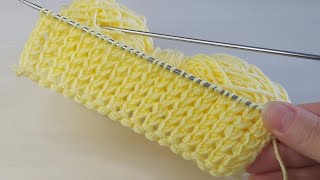 Üç günde yelek örün ✅iki şiş kolay örgü model anlatımı ✅crochet knitting [upl. by Trauts895]