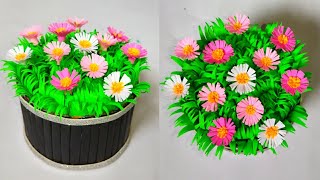 Handmade Cute Flowers Showpiece  Paper Craft  Easy Home Decor Ideas [upl. by Pape]