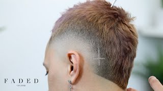 BARBER TUTORIAL MOHAWK FADE HAIRCUT FOR BEGINNERS [upl. by Tartaglia]