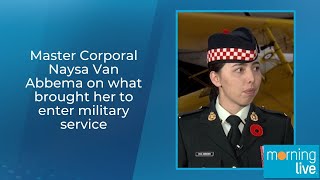 Master Corporal Naysa Van Abbema on what brought her to enter military service [upl. by Kolivas]