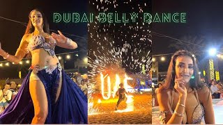 BELLY DANCE 💃 DUBAI DESERT SAFARI  TANOURA DANCE  FIRE SHOW UAE 🇦🇪  2022  DUBAI  BELLY DANCER [upl. by Odnomar]