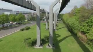 Düsseldorf Flughafen  Skytrain vom Flughafen Düsseldorf zum Fluhafenbahnhof [upl. by Ahsemrac184]