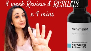 Minimalist Hair Growth Actives Review 8 Weeks Live Result My Honest Opinion on Hair fall amp Growth [upl. by Murray324]