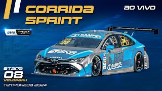 STOCK CAR BRB 2024 AO VIVO  8ª ETAPA  CORRIDA SPRINT  VELOPARKRS [upl. by Wappes]