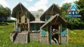 How to Build a House with Dino Pen in ARK Survival Ascended [upl. by Lynnett967]