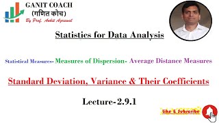 Lecture 291 Standard Deviation amp Variance with their Coefficient  SD amp Coefficient of Variance [upl. by Elka]