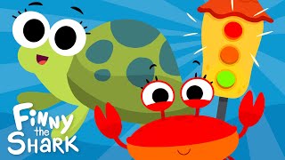 Red Light Green Light 🚦  FinnyTheShark Version  Kids Songs [upl. by Orlan]