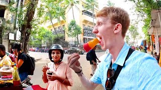 Trying Mumbais most famous dessert at Chowpatty Beach 🇮🇳 [upl. by Aikar408]