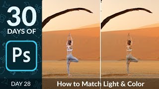 How to Match Light amp Color for Composites Photoshop  Day 28 [upl. by Patton]