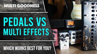 Pedals Vs Multi Effects Part 1 Basic pedals Vs a Basic Multi Effects Which is better [upl. by Wawro]