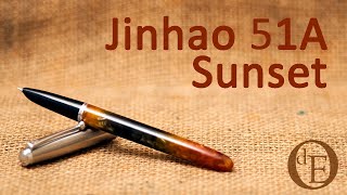 Jinhao 51A Sunset Acrylic  Review [upl. by Reifinnej]