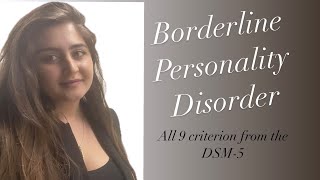 Borderline Personality Disorder Every criterion from the DSM 5 [upl. by Fletch351]