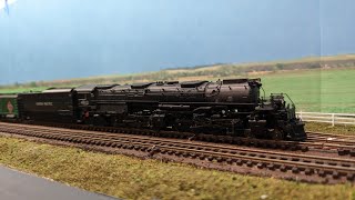 Broadway Limited N scale Big Boy running on the Hill Valley Subdivision [upl. by Tiffi]