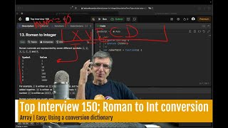 Top Algorithm Interview Questions Fully Explained Convert Roman numbers to Int [upl. by Eriam]