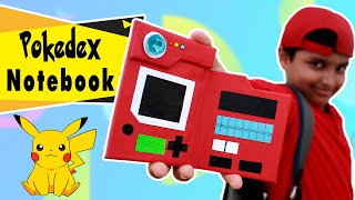 How to make Pokédex Notebook with Paper  Pokémon Diary DIY  Easy Paper Craft Back to School Idea [upl. by Lockwood378]