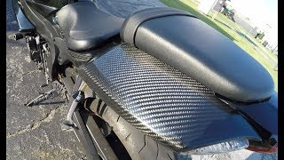 2008 GSXR 600 Rear Tail Fairing Change Carbon Fiber [upl. by Dumah]