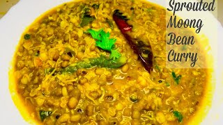 முளைகட்டிய பச்சை பயறு குழம்பு Green Gram Gravy Pachai Payaru Kulambu cheru payar curry in tamil [upl. by Nipahc645]