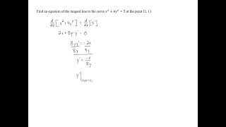 Implicit Differentiation  Problem 7 [upl. by Enirehtacyram]