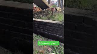 Bitumen paint 🤭shortsvideo construction civilengineering home [upl. by Almira]