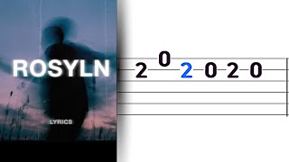 Bon Iver  Roslyn Guitar Tabs Tutorial [upl. by Ahsilav136]