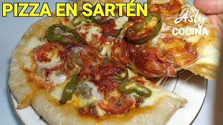 PIZZA en SARTÉN con orilla de queso SIN LEVADURA SIN HORNO Shorts [upl. by Glenden]