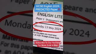 LEAKED 2024 GCSE English Predicted Paper‼️ Subscribe For More Includes Top Tips Key Themes  More [upl. by Leahcimdivad]