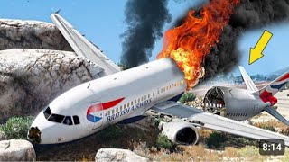 Etihad Airbus a380 Collide amp Crash Emergency Land at UAE Today gta5 shorts fyp [upl. by Chariot]