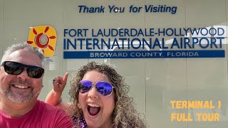 Fort LauderdaleHollywood International Airport FULL TOUR of Terminal 1 [upl. by Anerda]