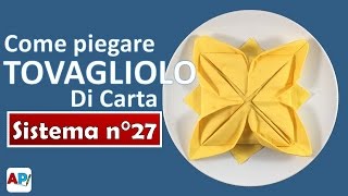 Come piegare tovagliolo di carta a forma di fiore di loto  tovaglioli fai da te [upl. by Kristan]