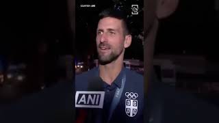 Novak Praises God After Gold Medal Victory in Olympics [upl. by Berey725]