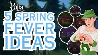 5 build ideas with the new spring fever furniture  Palia [upl. by Lianna]