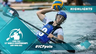 Day 4 Highlights  2022 ICF CanoeKayak Polo World Championships Saint Omer France [upl. by Jovitah]