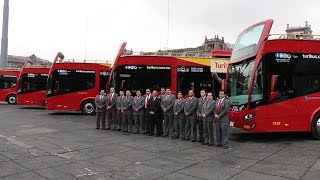 Lanzamiento de nuevos autobuses  Turibus CDMX [upl. by Rad]