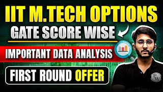 IIT MTech Options GATE Score Wise  Important Data Analysis  First Round Offer [upl. by Airtap]