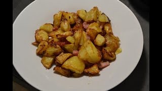 Pommes de terre frites fraiches lardons extra crisp cookeo [upl. by Saiasi]